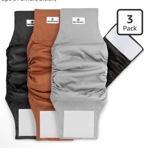 XS male belly bands  - Black, Brown, Gray